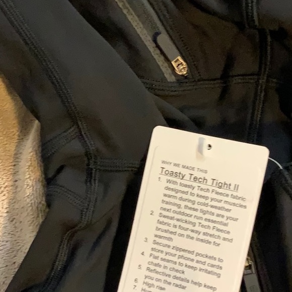 NWT Lululemon Toasty Tech Tight II
Black VH2F 2 - Picture 8 of 8